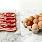 Yorkshire Bacon & Eggs Combo Pack - Pasture Raised - 1 lb Thick Cut Bacon and 1 Dozen Eggs.