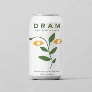 Holy Basil & Lemon Adaptogenic Sparkling Water