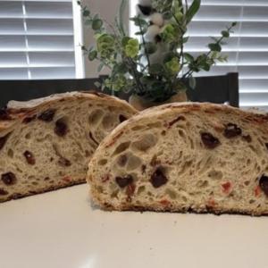 Strawberry Chocolate Chip Sourdough Loaf