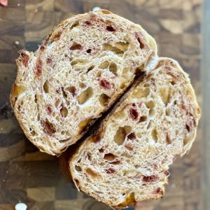Strawberries and Cream Sourdough Loaf