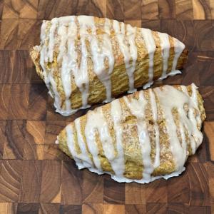Pumpkin Scones w/ Maple Icing