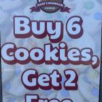 Buy 6 Cookies, Get 2 Free